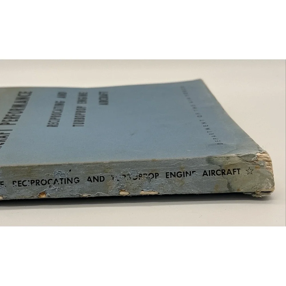 Vtg 1961 USAF AF Manual 51-9 Aircraft Performance Flight Engineer Book Cold War